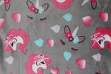 Unicorn - 58" - 100% ployester Fleece Flannel