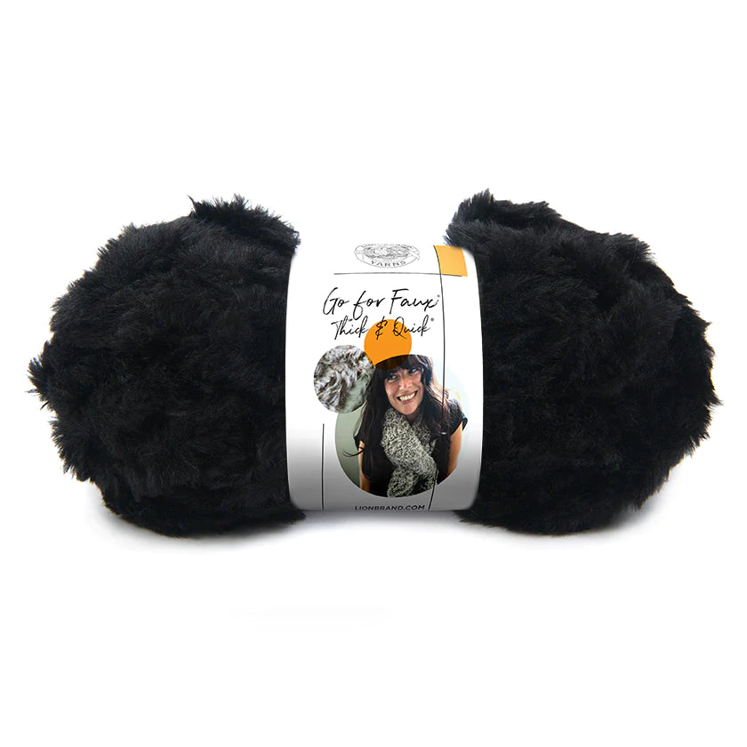 Lion Brand Yarn Go for Faux Husky Faux Fur Super Bulky Polyester