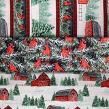 Country Cardinals - 44/45" - 100% Cotton