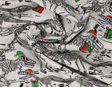 Tree Rex Holiday Skeleton Dinos - 45" - 100% cotton