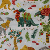Cozy Holiday Holiday Dinos - 45" - 100% cotton