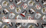 Let it Snow Snowmen in Snow Globes - 45" - 100% cotton