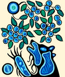 Blueberry Bear - 45" - 100% cotton