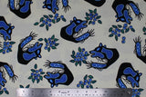 Blueberry Bear - 45" - 100% cotton