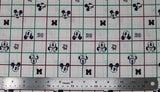 Mickey Minnie Grid - 45" - 100% cotton