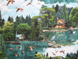 Welcome To Our Lake - 45" - 100% cotton