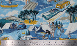 Retro Road Trip - 44" - 100% cotton
