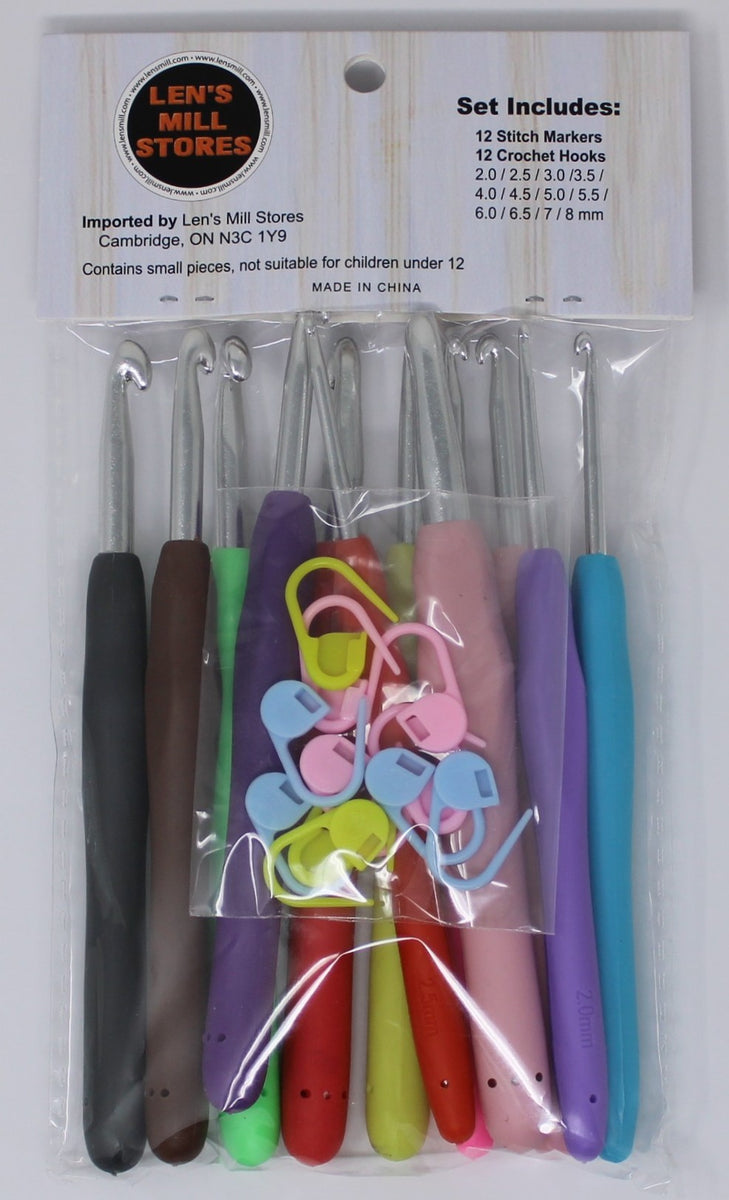 Comfort Grip Crochet Hook Set - 24 pieces - Lizzy Ann – Len's Mill