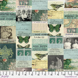Palette Teal - 44" - 100% cotton - Tim Holtz