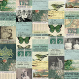 Palette Teal - 44" - 100% cotton - Tim Holtz
