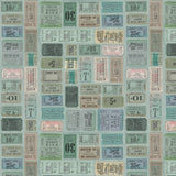 Palette Teal - 44" - 100% cotton - Tim Holtz