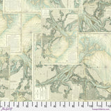 Palette Teal - 44" - 100% cotton - Tim Holtz