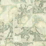 Palette Teal - 44" - 100% cotton - Tim Holtz