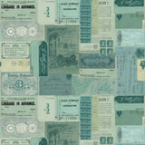 Palette Teal - 44" - 100% cotton - Tim Holtz