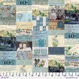 Palette Blue - 44" - 100% cotton - Tim Holtz