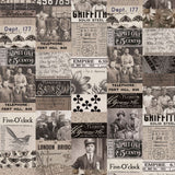 Palette Charcoal - 44" - 100% cotton - Tim Holtz