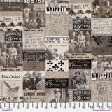 Palette Charcoal - 44" - 100% cotton - Tim Holtz