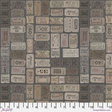 Palette Charcoal - 44" - 100% cotton - Tim Holtz