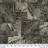 Palette Charcoal - 44" - 100% cotton - Tim Holtz