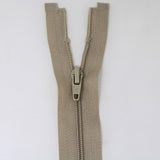 23cm light weight one way separating zipper in natural half zipped