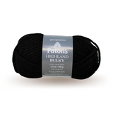 A ball of Patons Highland Bulky yarn in shade Black