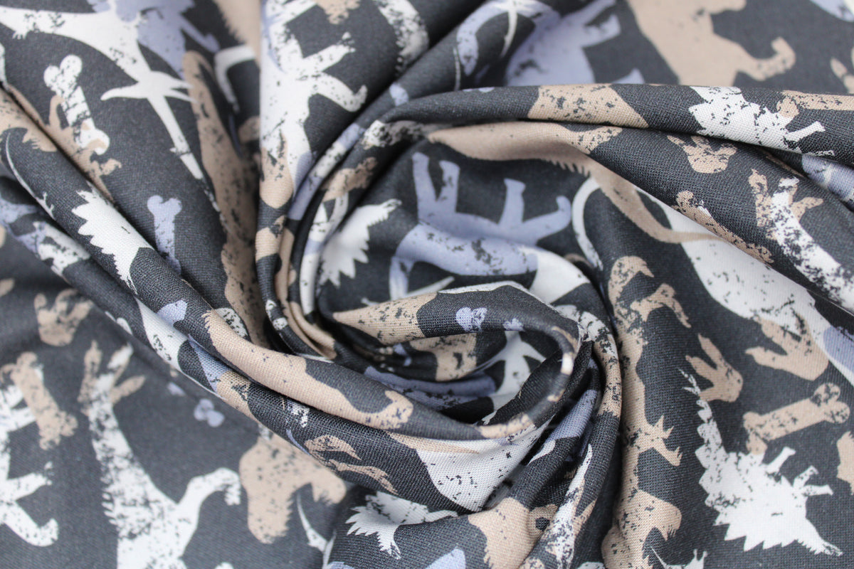 Gray and Black Camo Fabric 