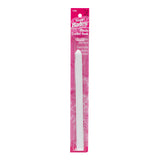 Bulky plastic crochet hook in package size 11.5