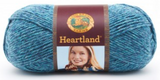 Ball of Lion Brand Heartland in colourway Glacier Bay (heathered bright, light blue)