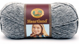 Ball of Lion Brand Heartland in colourway Mount Rainier (heathered light steel grey)