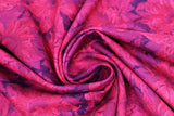 Swirled swatch Mono Red fabric (collaged realistic look sunflowers allover in monochromatic red shade)