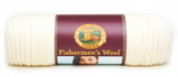A ball of Lion Brand Fisherman's Wool in colourway Natural (off-white)