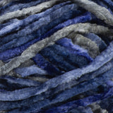 Navy (navy, royal blue, mid grey, sky blue) swatch of Bernat Crushed Velvet