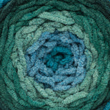 Ocean Teal (green, teal, turquoise and blue) swatch of Bernat Blanket Ombre