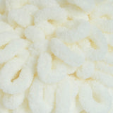 Cream swatch of Bernat Alize Blanket EZ looped yarn