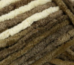 Gathering Moss (dark olive, brown, ivory) swatch of Bernat Blanket