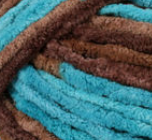 Mallard Wood (turquoise, brown) swatch of Bernat Blanket