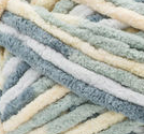 Soft Sunshine Green (green, yellow, teal) swatch of Bernat Blanket