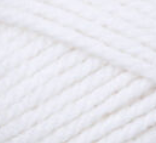 A ball of Bernat Softee Chunky yarn in shade white