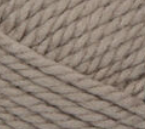 Swatch of Bernat Softee Chunky yarn in shade clay (light grey)