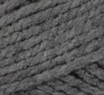 Swatch of Bernat Softee Chunky yarn in shade true grey (medium)