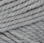 Swatch of Bernat Softee Chunky yarn in shade grey heather