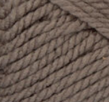 Swatch of Bernat Softee Chunky yarn in shade taupe grey