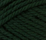 Swatch of Bernat Softee Chunky yarn in shade dark green