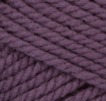 Swatch of Bernat Softee Chunky yarn in shade dark mauve