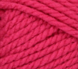 Swatch of Bernat Softee Chunky yarn in shade hot pink (bright bubblegum pink)
