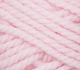 Swatch of Bernat Softee Chunky yarn in shade baby pink