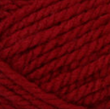 Swatch of Bernat Softee Chunky yarn in shade wine (deep red/purple)