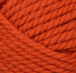 Swatch of Bernat Softee Chunky yarn in shade pumpkin (orange)