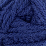 Swatch of Bernat Softee Chunky yarn in shade navy