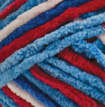 Red, White & Boom swatch of Bernat Blanket Brights